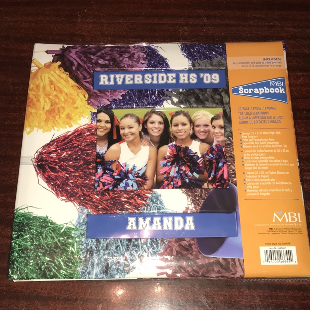 New MBI cheerleading/ pep squad scrapbook 12X12 post bound